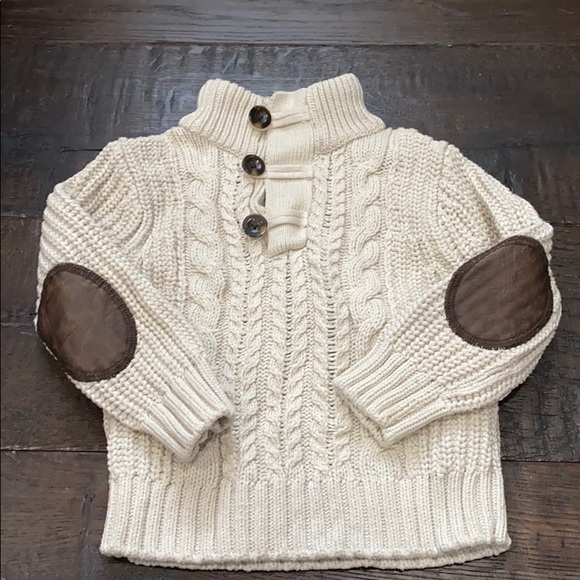 elbow patch knit sweater